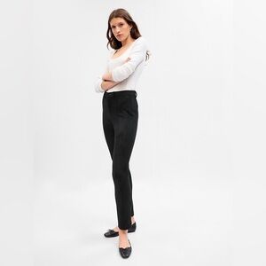 GAP Black Mid Rise Vegan Suede Skinny Pants